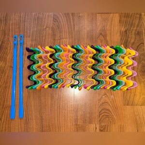 Colorful Spiral Hair Wavers Set with Hooks